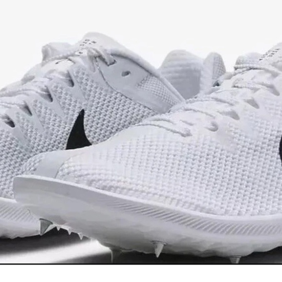 Nike Force Rival Zoom Men’s Size 9.5 Spiked White Black Track Shoes NWT